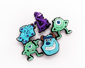 Monsters University Movie Croc Charms Set - Playful Jibbitz for Clogs Inspired by Animated Film | Adorable Accessories for Kids & Fans