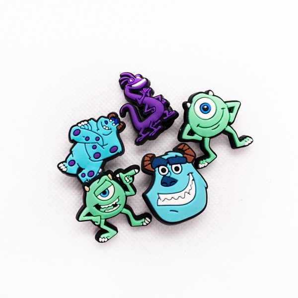 Monsters University Movie Croc Charms Set - Playful Jibbitz for Clogs Inspired by Animated Film | Adorable Accessories for Kids & Fans