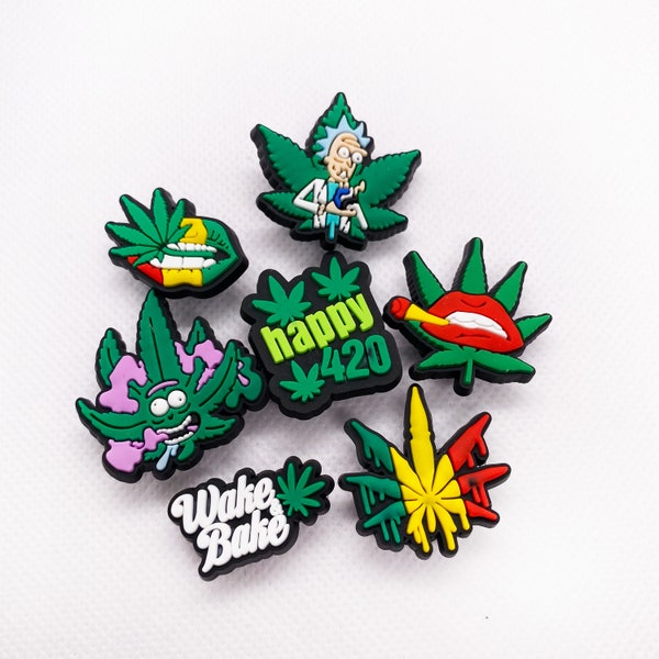 Cannabis Croc Charms Jibbitz Set for Clogs | Shoe Accessories | Trending Weed Charms for Clogs | Fashionable Jibbitz