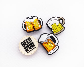 Beer Croc Charms, Jibbitz, Clogs Set | Cheers to Fun Footwear Accessories | Drink-Inspired Jibbitz Collection, accessories, decorations