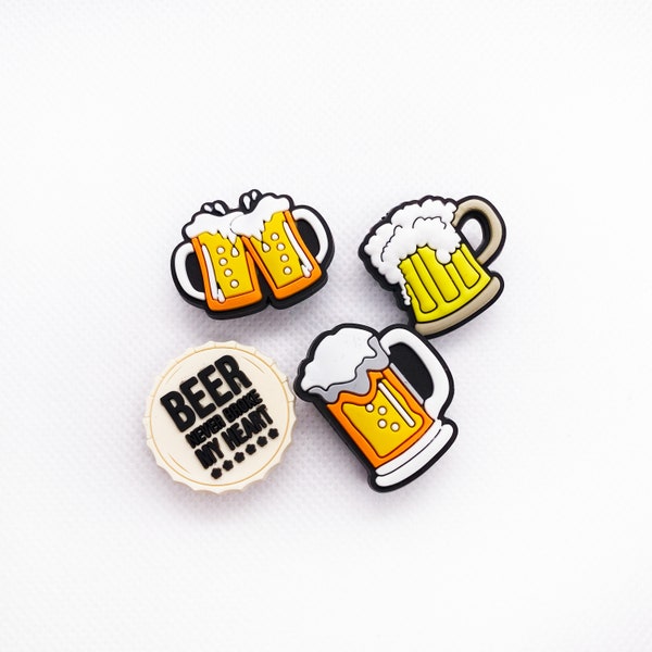 Beer Croc Charms, Jibbitz, Clogs Set | Cheers to Fun Footwear Accessories | Drink-Inspired Jibbitz Collection, accessories, decorations