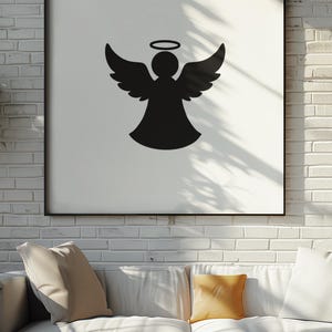 Angel Svg, Angel Wings Svg, Christmas Angel Svg, Angel Vector, Angel Clipart, Cute Angel Svg, Angel Cricut Silhouette Svg Cut File, Holy Svg