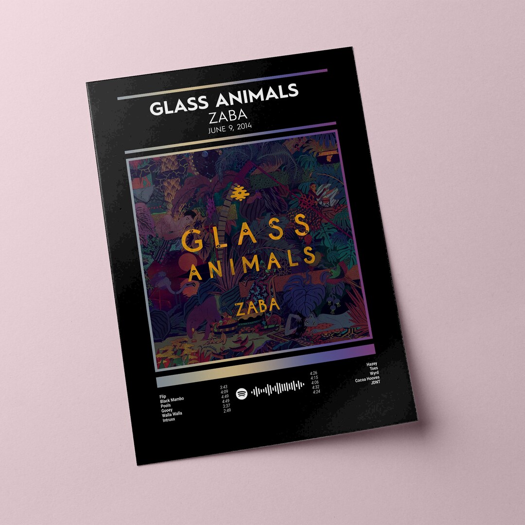 Glass Animals Poster Zaba Poster Glass Animals Album Cover Etsy