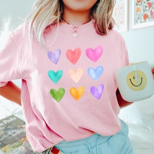 Chemise Saint-Valentin Comfort Colors®, chemise coeur, chemise Saint-Valentin pour femme, cadeau pour professeurs, cadeau Saint-Valentin, jolie chemise Saint-Valentin