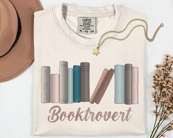 Comfort Colors® Booktrovert Shirt, Cute Bookworm Shirt, Teacher Appreciation, New Teacher Motivational Gift, Book Lover Gift, Back To School