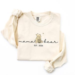 Comfort Colors® Custom Mama Bear Shirt, Personalized Mama Shirt, Mama Shirt, Gift for Mom, Gift for Grandma, Mothers Day Shirt, New Mom Tee image 3