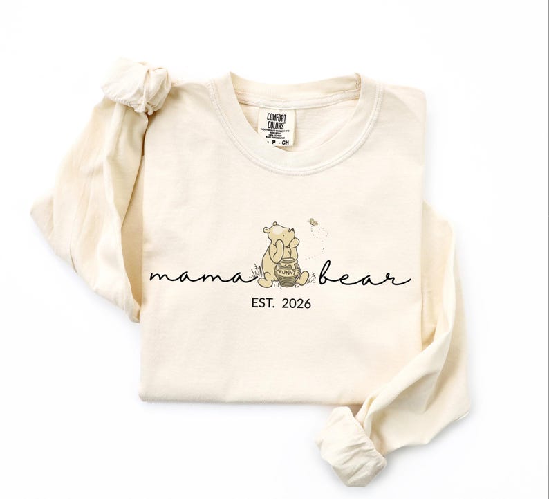 Comfort Colors® Custom Mama Bear Shirt, Personalized Mama Shirt, Mama Shirt, Gift for Mom, Gift for Grandma, Mothers Day Shirt, New Mom Tee image 3