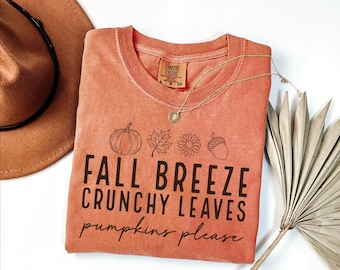 Comfort Colors® Cute Fall Season Shirt: Retro Fall Vibes Tee, Autumn Pumpkin Patch Gift