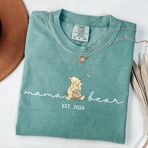 Comfort Colors® Custom Mama Bear Shirt, Personalized Mama Shirt, Mama Shirt, Gift for Mom, Gift for Grandma, Mothers Day Shirt, New Mom Tee
