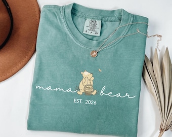 Comfort Colors® Custom Mama Bear Shirt, Personalized Mama Shirt, Mama Shirt, Gift for Mom, Gift for Grandma, Mothers Day Shirt, New Mom Tee