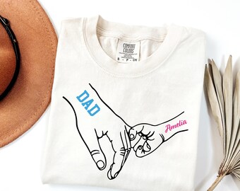 Comfort Colors® Custom Dad T-Shirt with Kids Names, Personalized Father's Day Gift