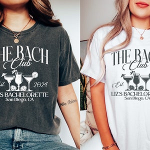 Comfort Colors Custom Luxury Bachelorette Merch, The Bach Club Bachelorette Shirt, Beach Bachelorette Party, Bridal Party Gift, Wedding Gift