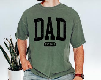 Comfort Colors® Retro Dad Shirt, Custom Fathers Day Tee, Gift for Grandpa