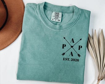Comfort Colors® Custom Papa Shirt, Fathers Day Gift