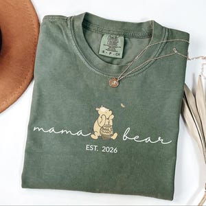 Comfort Colors® Custom Mama Bear Shirt, Personalized Mama Shirt, Mama Shirt, Gift for Mom, Gift for Grandma, Mothers Day Shirt, New Mom Tee image 4