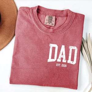 Comfort Colors® Custom Dad Shirt, Cute Fathers Day Gift, Christmas Gift For Dad, New Dad Shirt, Custom Dad Est Shirt, Gift for Grandpa zdjęcie 8