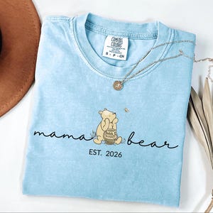 Comfort Colors® Custom Mama Bear Shirt, Personalized Mama Shirt, Mama Shirt, Gift for Mom, Gift for Grandma, Mothers Day Shirt, New Mom Tee image 8