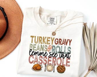 Comfort Colors® Family Thanksgiving Shirt: Thanksgiving Dinner T-Shirt, Thankful Grateful Tee