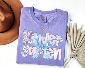 Comfort Colors® Kindergarten Teacher Shirt, Kindergarten Teacher Back to School Shirt, Kinder Crew, Pre-K Teacher Team Kindergarten Shirt