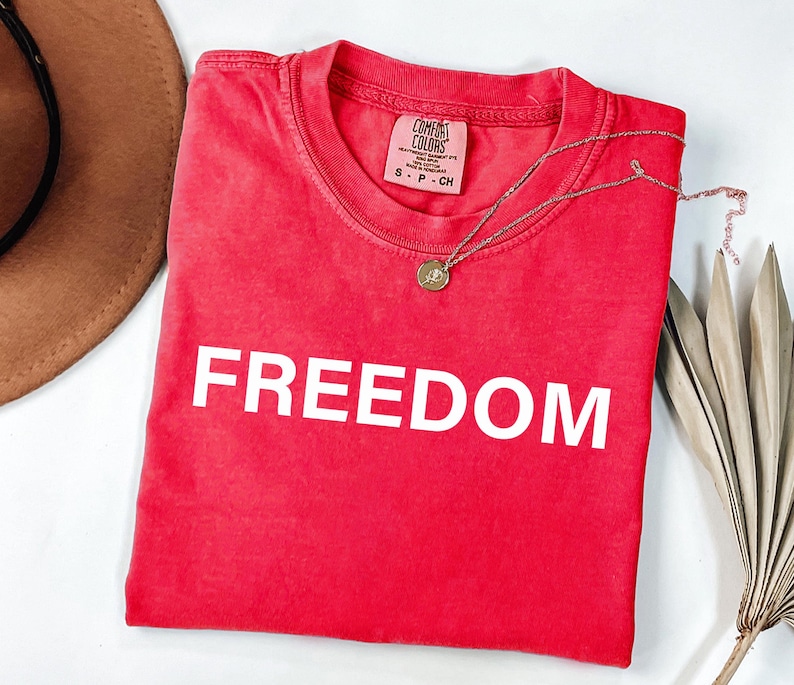 Comfort Colors® Charlie Kirk Freedom Shirt : Freedom Shirt, Justice For Charlie Shirt image 1