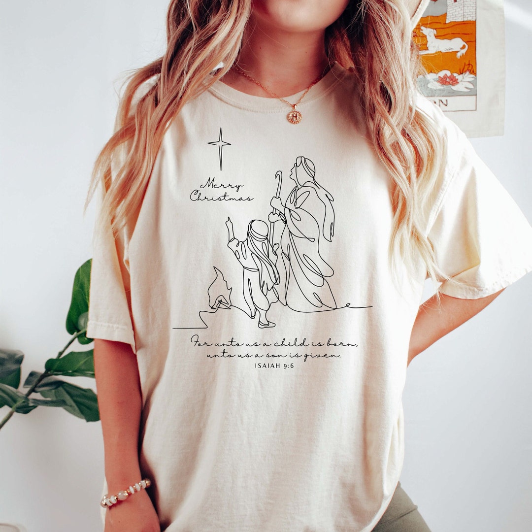 Comfort Colors® Christian Christmas Shirt, Nativity Scene Shirt