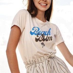Beachbum Beach Bum Shirt Palm Tree Summer T Shirt Beach Tee Ocean Oversized Tshirt Vacation Shirt Comfort Colors Women&#39;s Graphic Tees