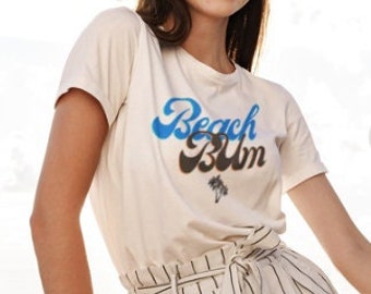 ビーチバム ビーチバム シャツ パームツリー サマー Tシャツ ビーチ Tシャツ オーシャン オーバーサイズ Tシャツ バケーション シャツ コンフォートカラー レディース グラフィック Tシャツ