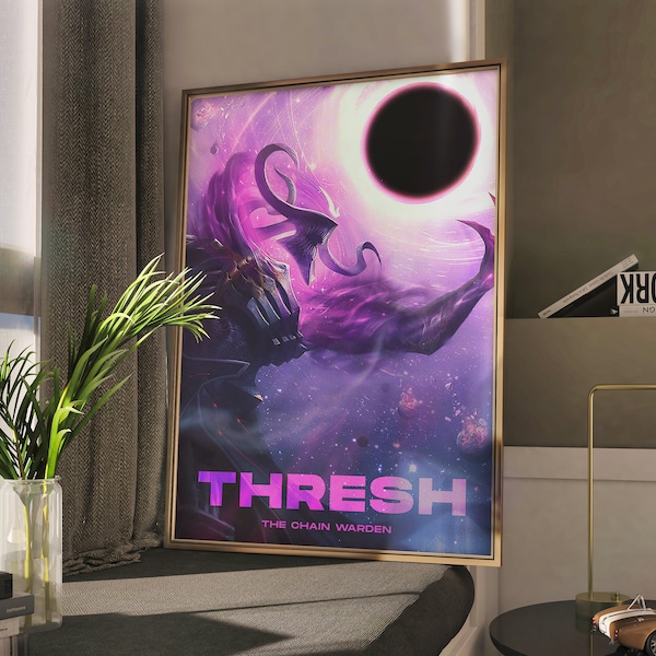 Thresh Poster Collection - Alle Skins - League Of Legends Gaming Wall Art - Gamer Cadeau