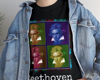 Adult Beethoven T-Shirt, Classical music, music lover, Music student, piano teacher gift, music teacher gift, Beethoven shirt,  music gift
