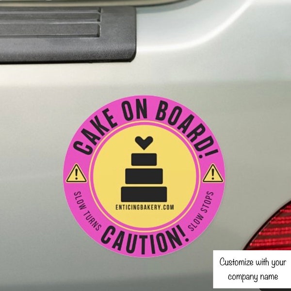 CAKE ON BOARD car magnet