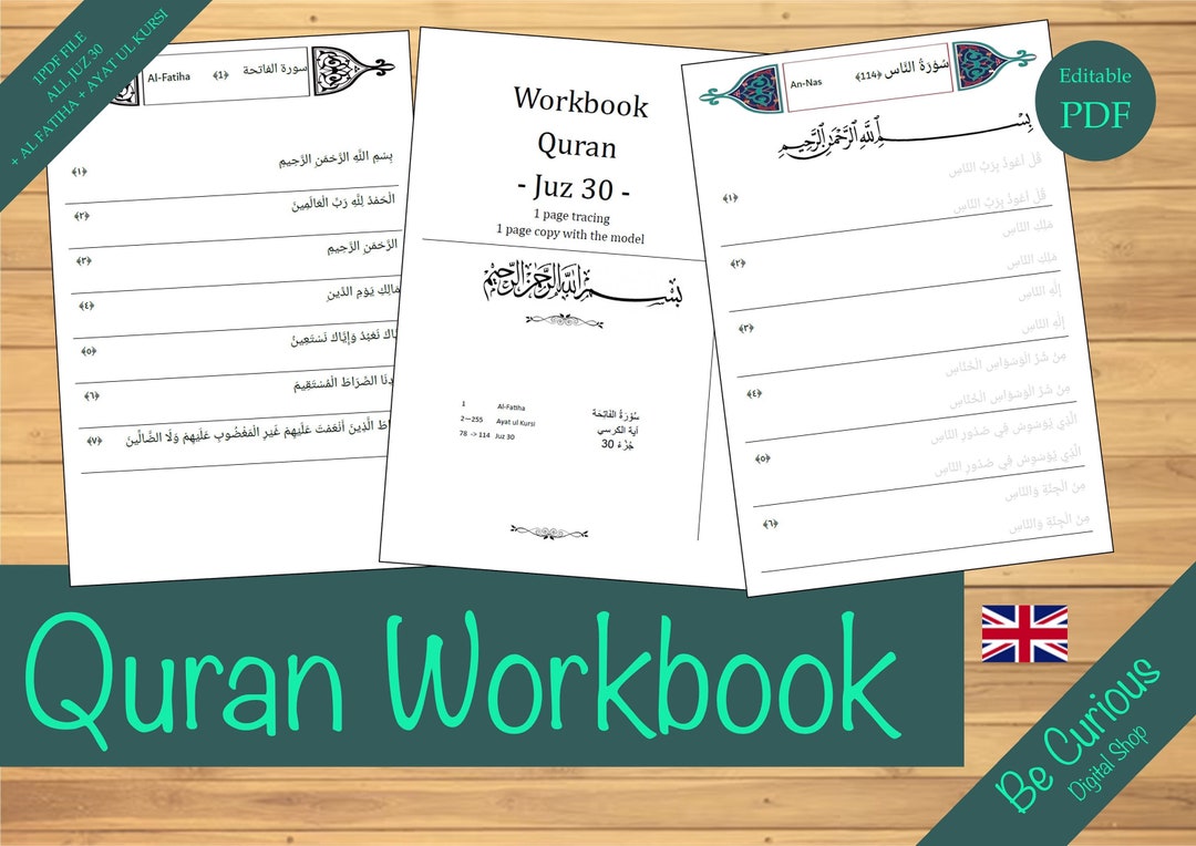 Quran Tracing Printable Juz Amma Islamic Workbook Juz 30 - Etsy Australia