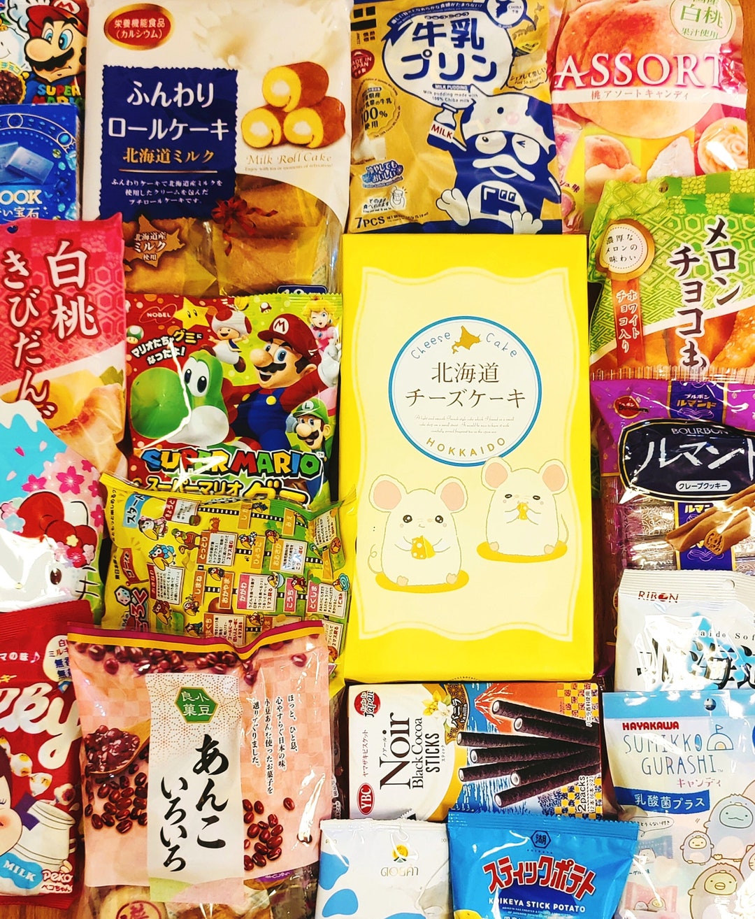 Asian Snack Box With Drink Japanese/korean/taiwanese/chinese Asian