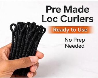 60 Pre Made Loc Curlers: Sisterlocks, Microlocs, Dreadlocks Heatless Styling Tool