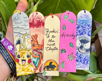 Wood Burned Bookmarks on Basswood – Custom Art & Quotes