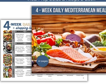4-Week Mediterranean Diet Meal Plan EBook: Healthy Recipes (PDF)