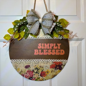 Simply blessed door round