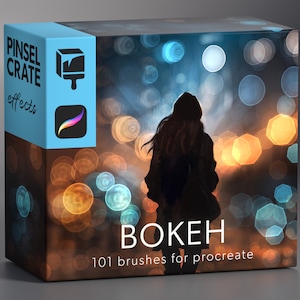 BOKEH 101 professional brushes for procreate, bokeh brushset for digital painting, lens effect, photo overlay, instant digital download