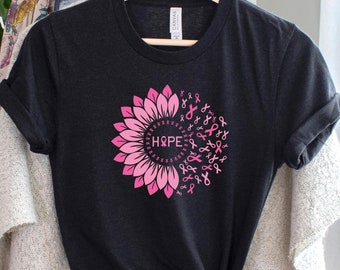 Breast Cancer Awareness Hope T-Shirt, Pink Ribbon Tee, Strength Courage Support Shirt, Unisex Jersey Shirt
