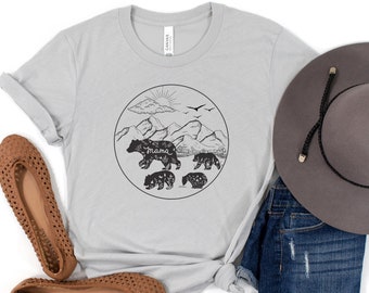MAMA Bear & Cubs Shirt, mothers day shirt, mom shirt, 3 cubs