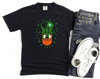 St. Patrick's Day Shirt, Bearded Leprechaun, Green Top Hat, Happy Saint Patrick's Day, Lucky Clovers, Festive t shirt
