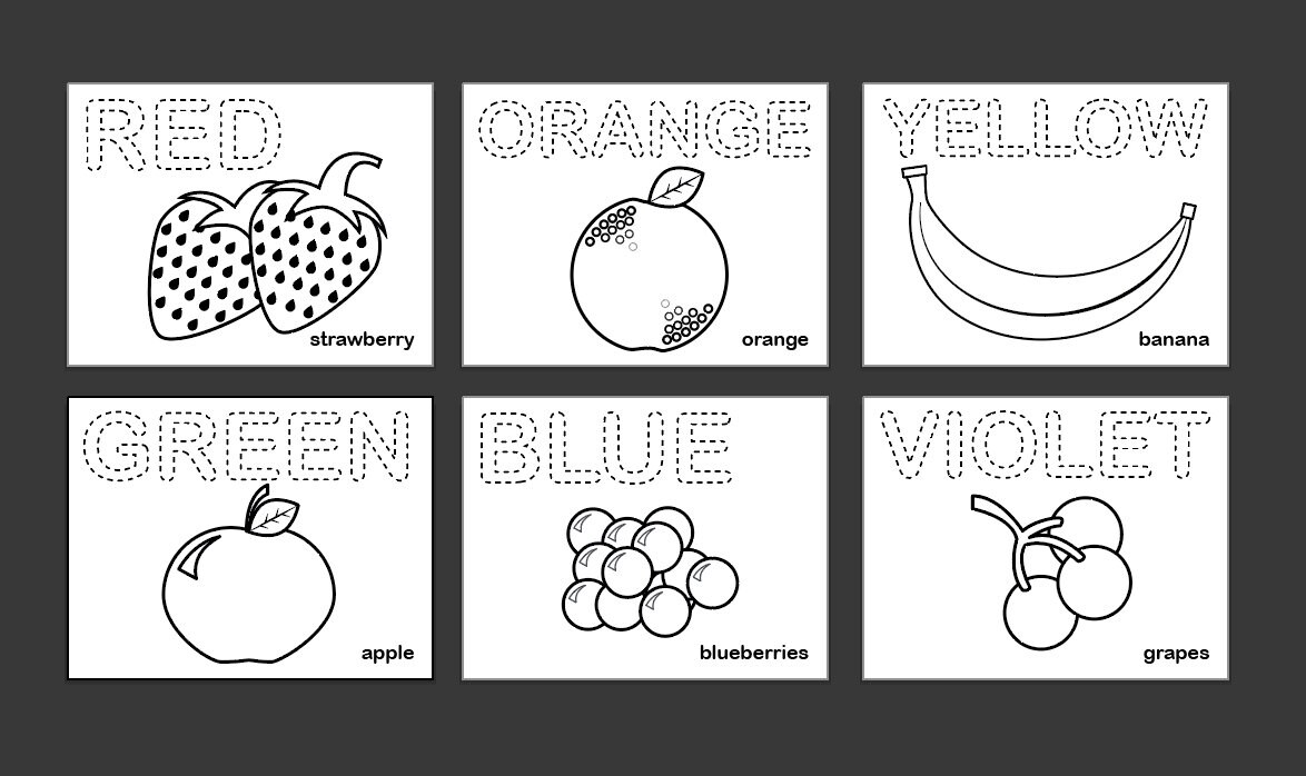 Fruit Rainbow Digital Files Etsy