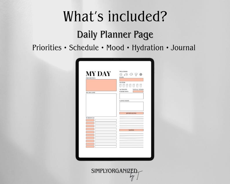 2026 - 2027 Digital Planner Bundle | Coral iPad Planner, Daily Weekly ...