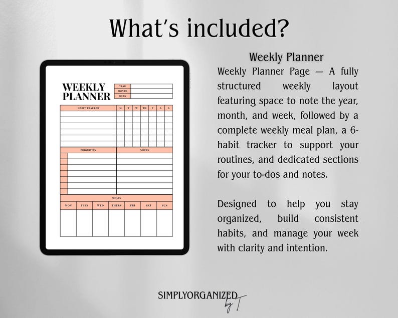 2026 Digital Planner | Coral iPad Planner, Daily Weekly Monthly, Goals ...