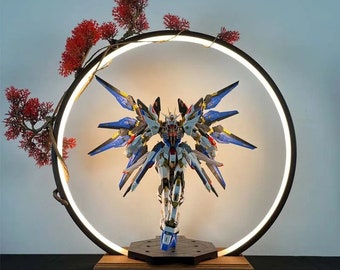 Anime Figure Display Stand Gundam Warm Light LED Ring Lamp Display Ring Sakura display Japan diorama Gifts