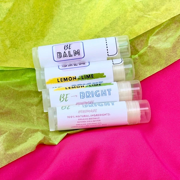 BE Bright Lemon Lime All Natural Lip Balm