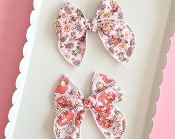 Character Inspired Fable Hair Bow | Gabby Hair Bow | Rapunzel Hair Bow | Stitch Hair Bow | Vacation Hair Bow | Blue Alien Hair Bow