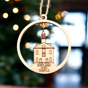 Kirtland Temple Ohio Temple Ornament - LDS Gift - Mormon Gift - Missionary - Endowment - Temple Marriage - Sealing - Latter Day Saint Gift