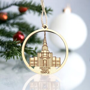 Houston Texas Temple Ornament - LDS Gift - Mormon Gift - Missionary - Endowment - Temple Marriage Gift - Sealing - Latter Day Saint Gift