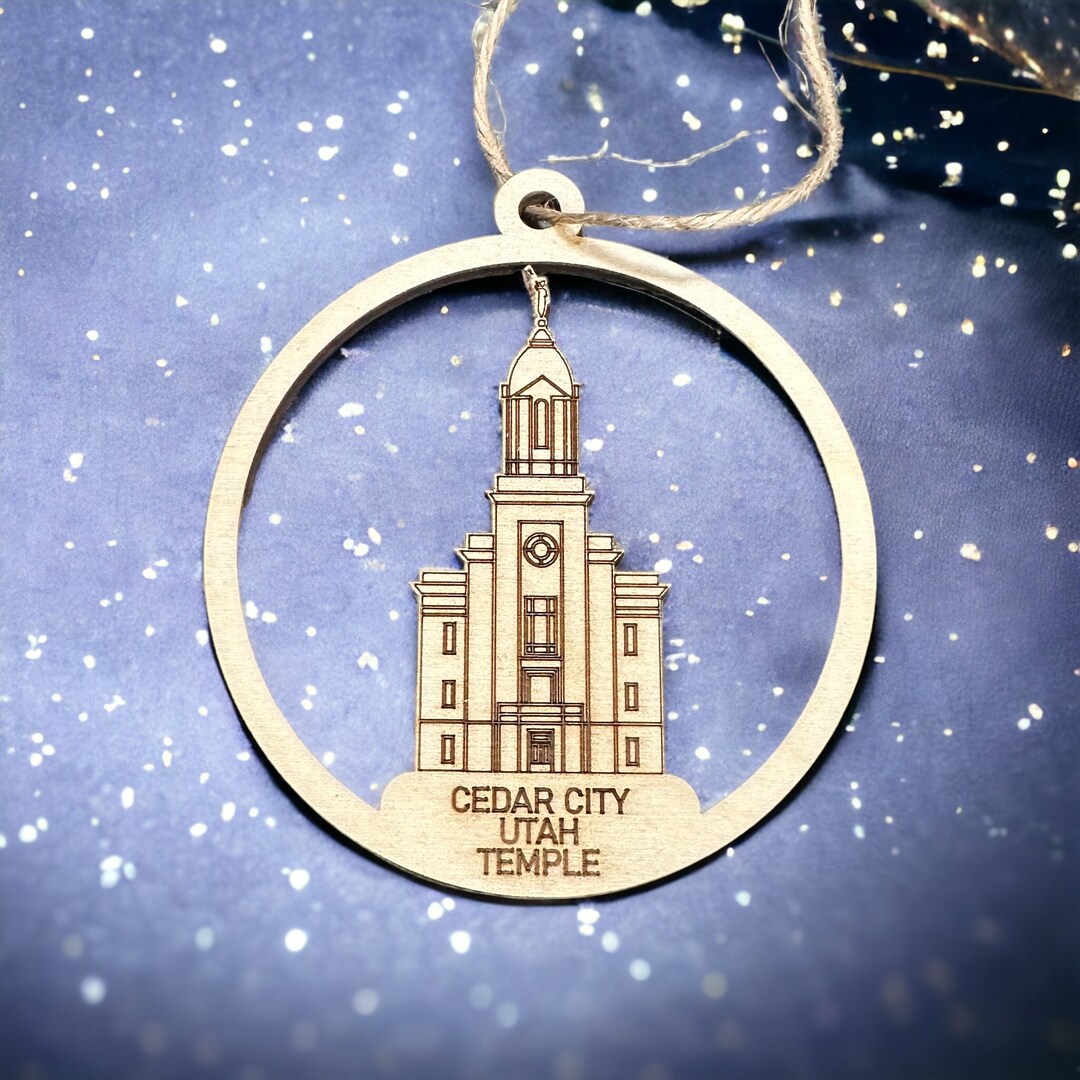 Cedar City Utah Temple Ornament LDS Gift Mormon Gift Missionary Gift