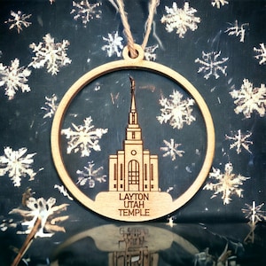 Layton Utah Temple Ornament - LDS Gift - Mormon Gift - Missionary Gift - Endowment - Temple Marriage Gift - Sealing - Latter Day Saint Gift